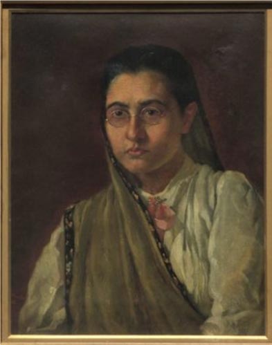 Portrait d’une femme parsie, M. F. Pithawalla, Date non précisée par la NGMA, huile sur toile