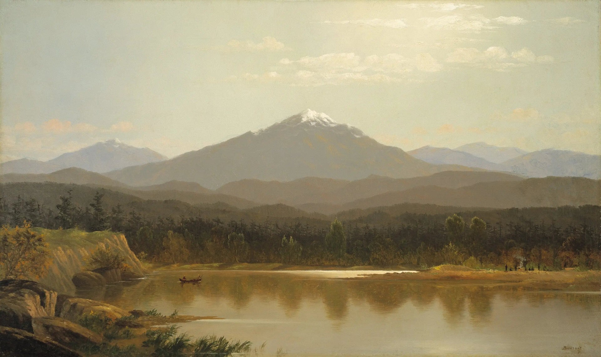 Pic Laramie - Albert Bierstadt image 1 reproduction artisanale de tableau