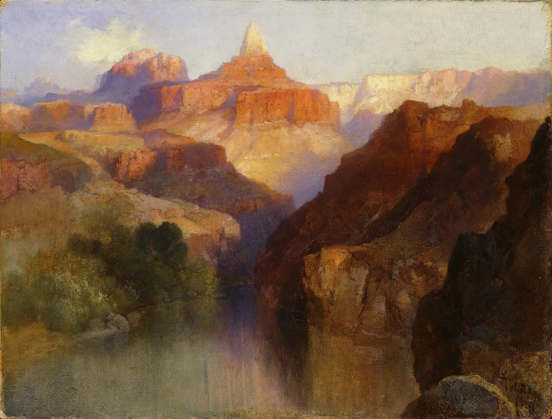 Pic Zoroastre (Grand Canyon, Arizona) - Thomas Moran image 1 copie peinte à la main à l’huile