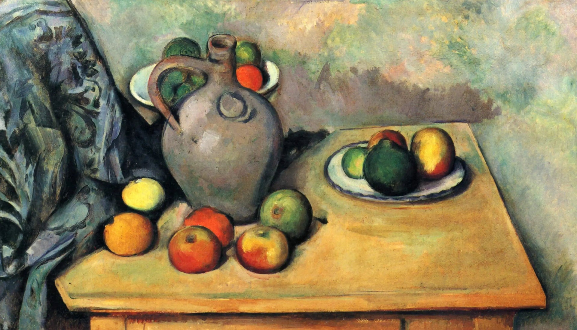 Pichet et fruits sur une table - Paul Cézanne image 1 tableau peint à l’huile sur toile