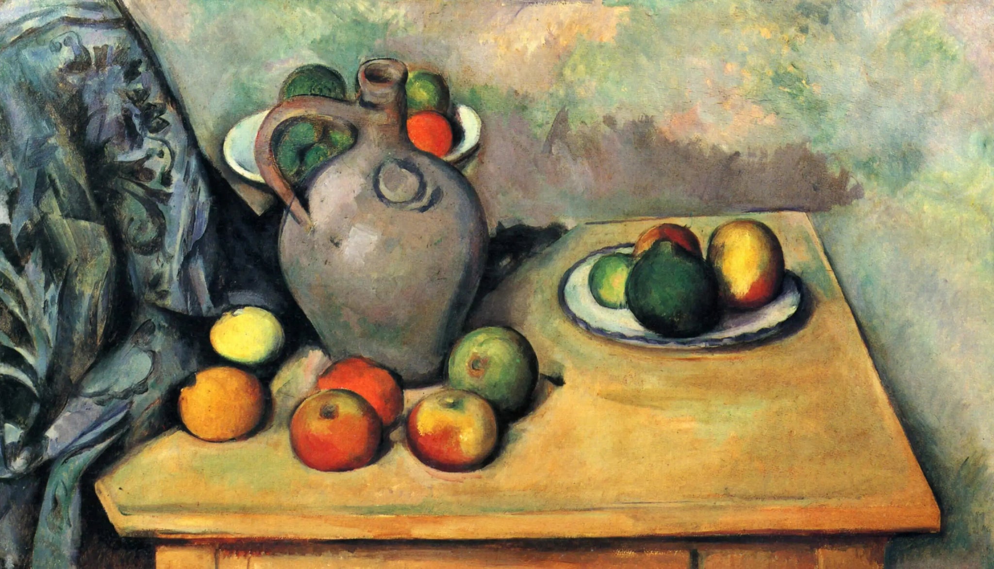 Pichet et fruits sur une table - Paul Cézanne image 1 tableau peint à l’huile sur toile