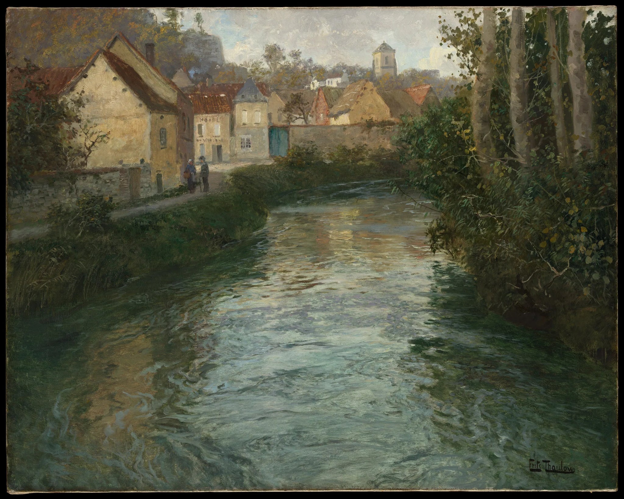 Picquigny - Frits Thaulow image 1 copie de tableau peinte à la main