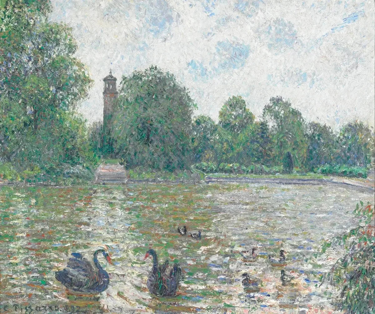 Pièce d'eau à Kew, Londres - Camille Pissarro image 1 reproduction artisanale de tableau