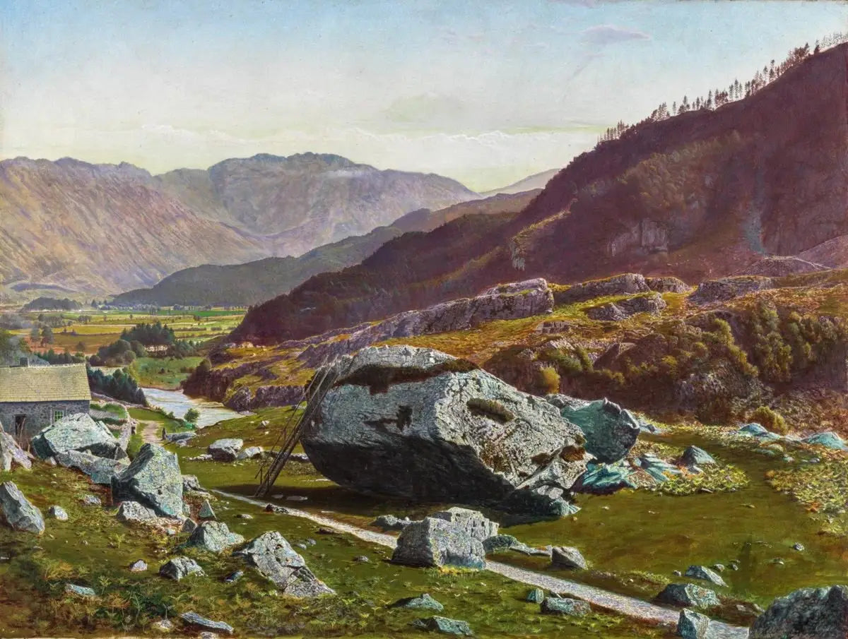 Pierre Bowder, Borrowdale - John Atkinson Grimshaw image 1 copie de tableau peinte à la main