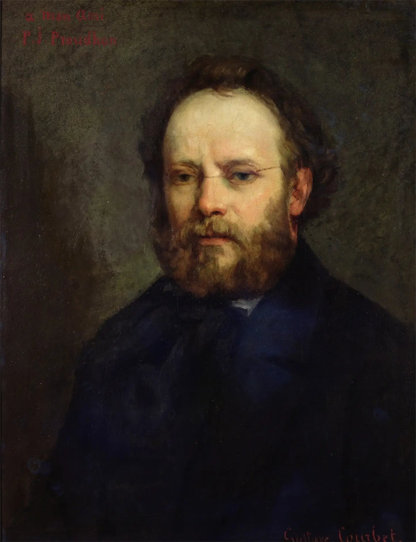 Pierre-Joseph Proudhon - Gustave Courbet image 1 copie de tableau peinte à la main