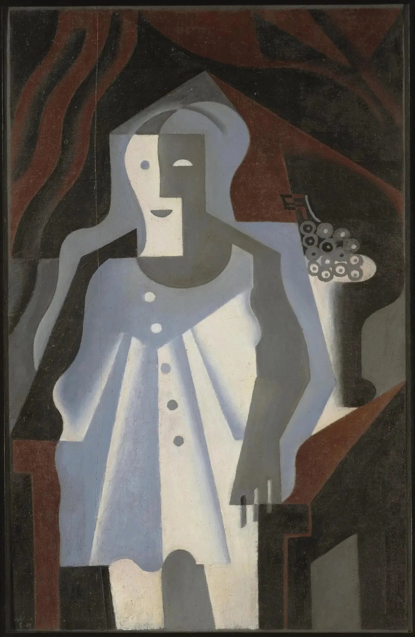 Pierrot à la grappe - Juan Gris image 1 tableau peint à l’huile sur toile