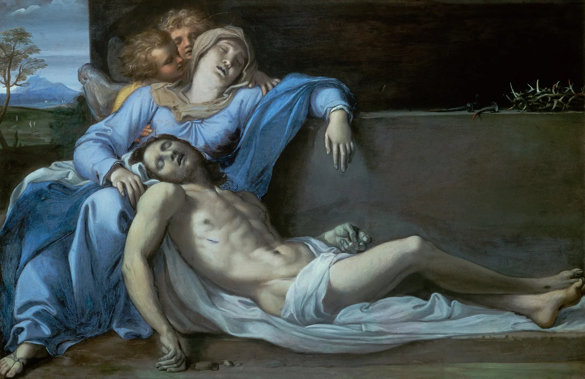 Pietà - Annibale Carracci image 1 copie de tableau peinte à la main