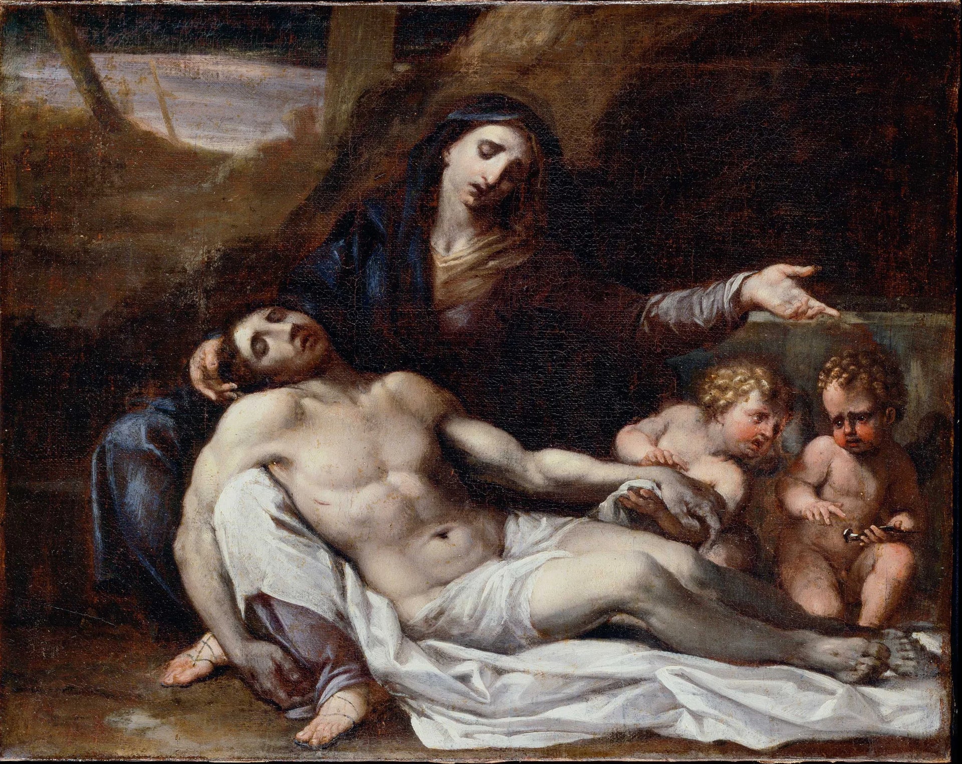 Pietà - Annibale Carracci image 1 reproduction artisanale de tableau