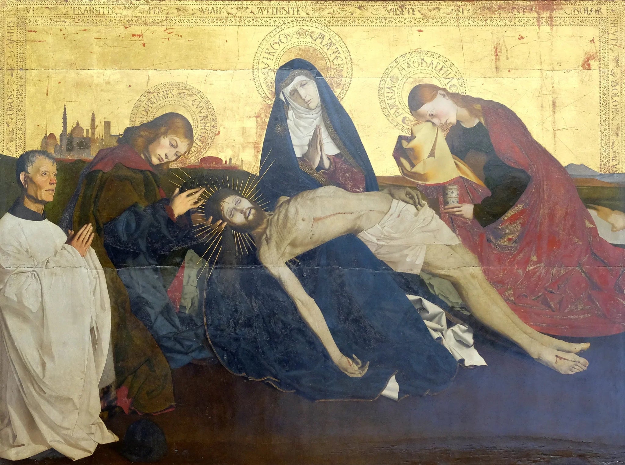 Pietà de Villeneuve-lès-Avignon - Enguerrand Quarton image 1 reproduction artisanale de tableau