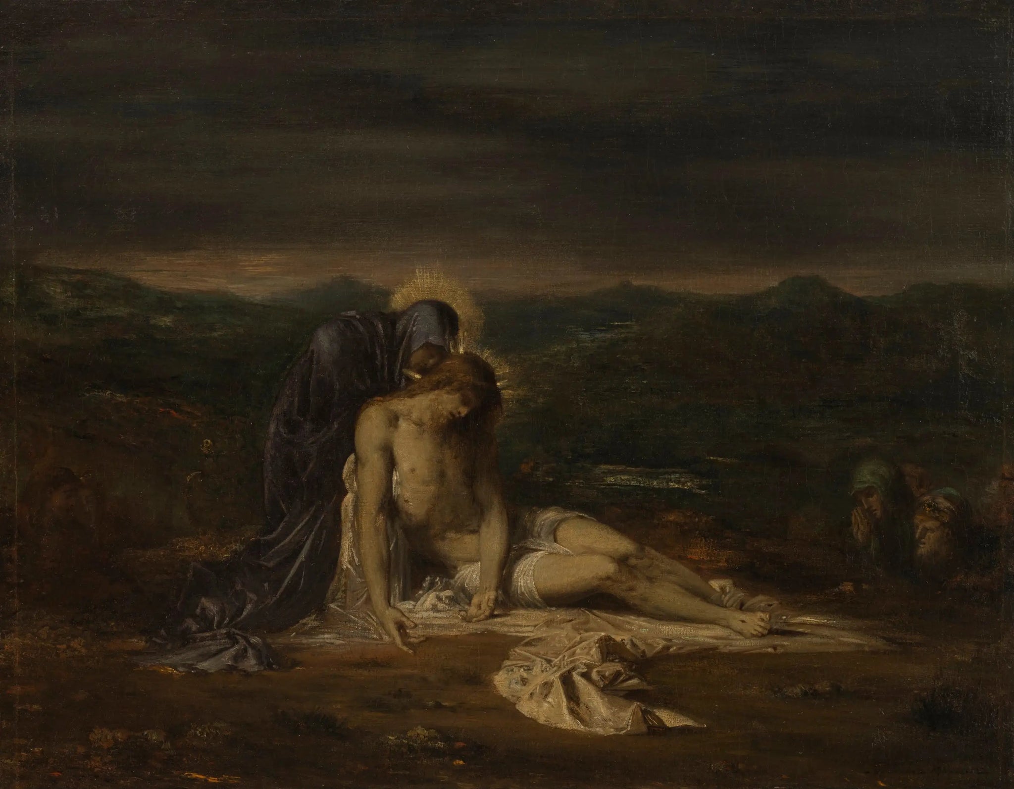 Pietà - Gustave Moreau image 1 copie de tableau peinte à la main