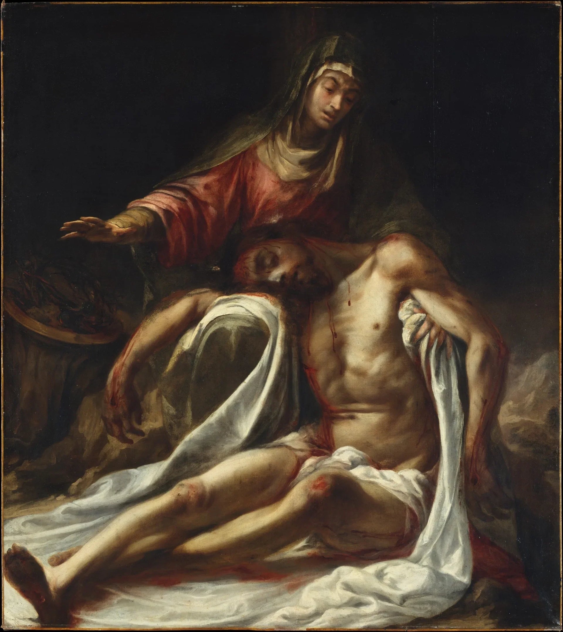 Pietà - Juan de Valdés Leal image 1 copie de tableau peinte à la main