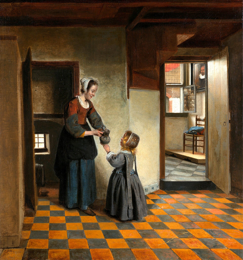 Femme avec enfant dans un garde-manger - Pieter de Hooch