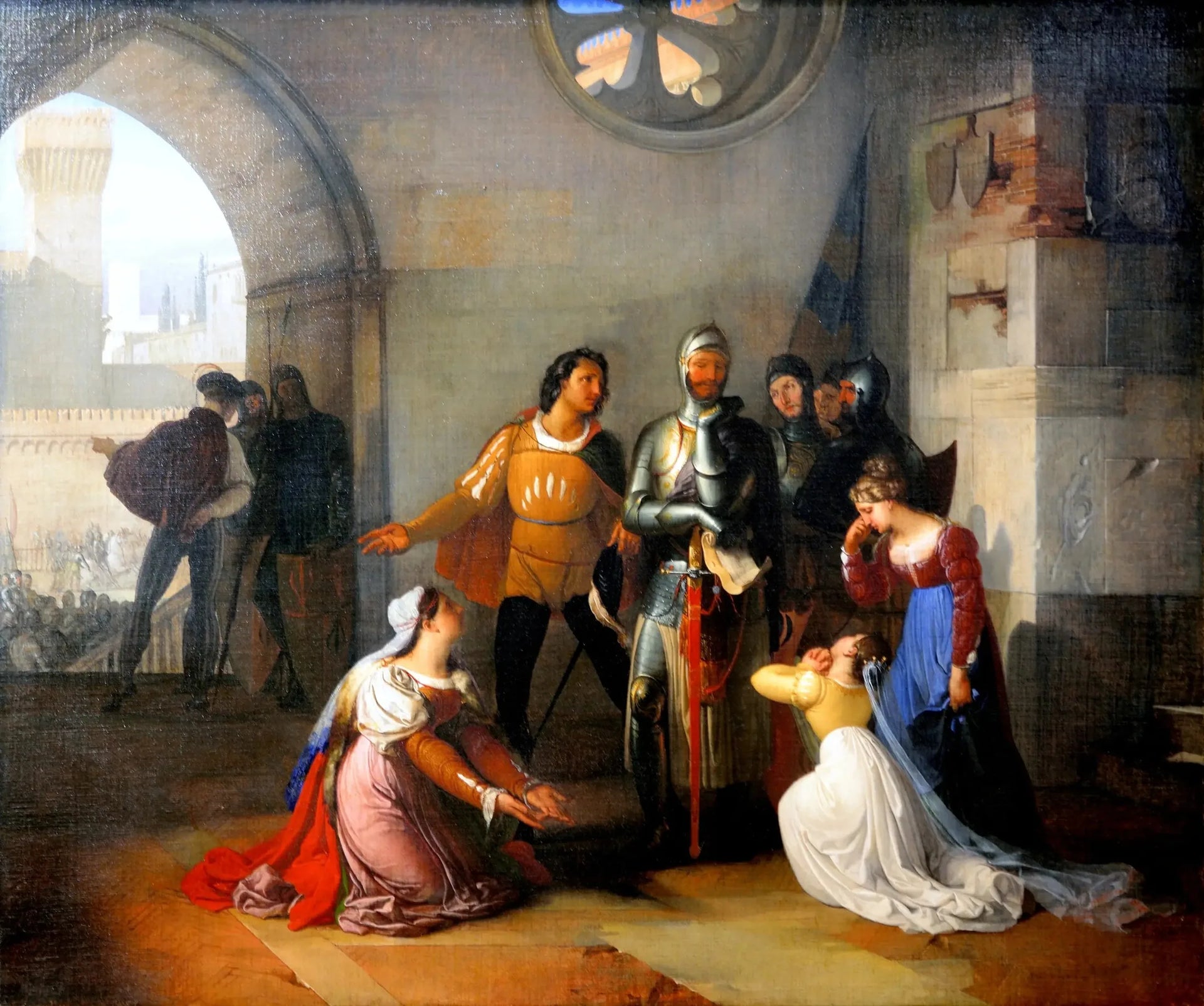 Pietro Rossi appelé à commander l'armée vénitienne. - Francesco Hayez image 1 tableau peint à l’huile sur toile