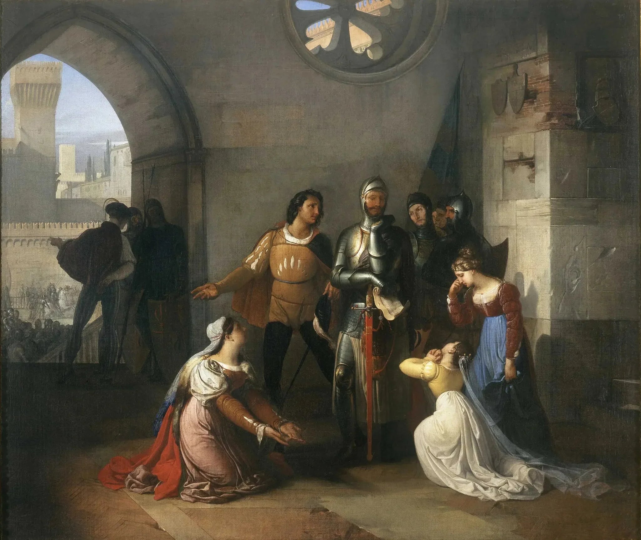 Pietro Rossi prisonnier des Scaligeri - Francesco Hayez image 2 copie de tableau peinte à la main