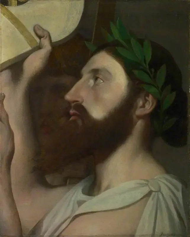 Pindare offrant sa lyre à Homère - Jean-Auguste-Dominique Ingres image 1 copie peinte à la main à l’huile