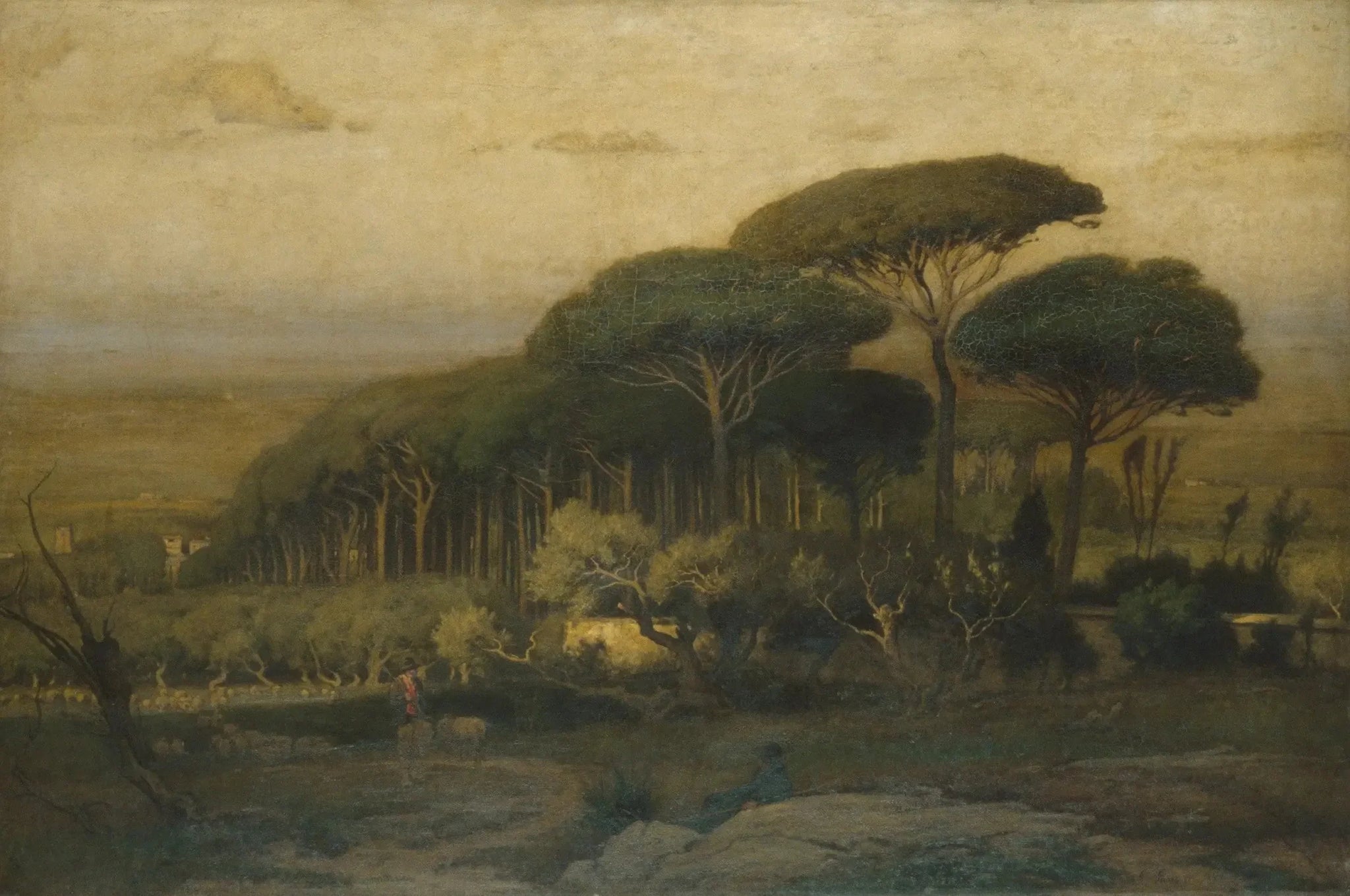 Pinède de la Villa Barberini - George Inness image 1 reproduction de peinture à l’huile