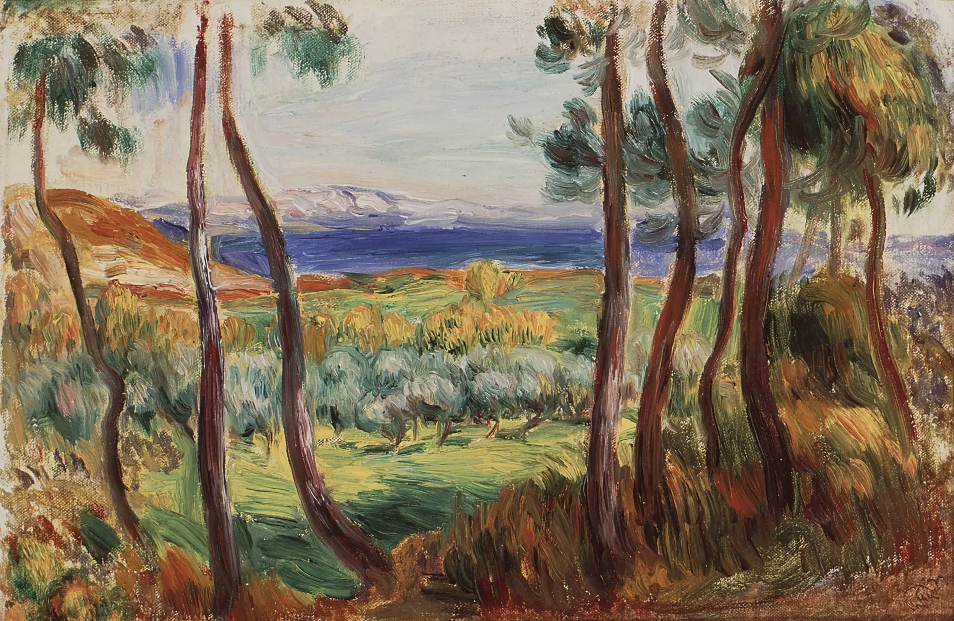 Pins aux environs de Cagnes - Pierre-Auguste Renoir image 1 copie de tableau peinte à la main
