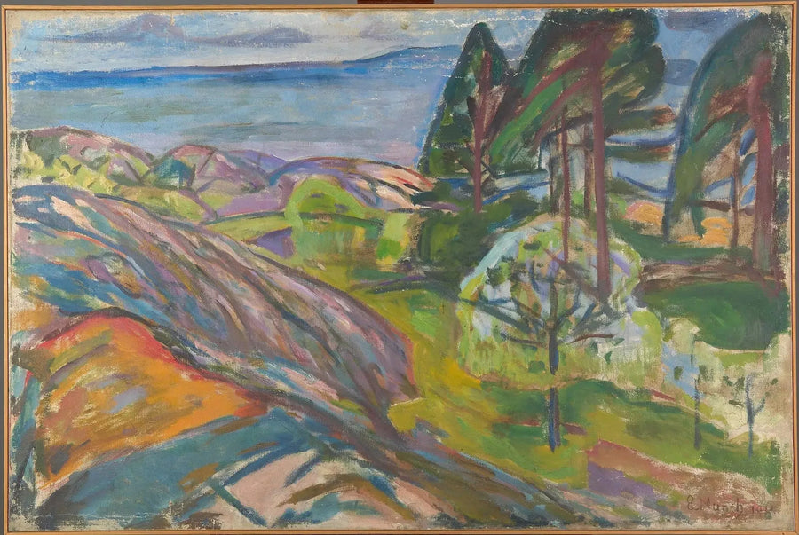 Pins et Arbres fruitiers en fleur - Edvard Munch