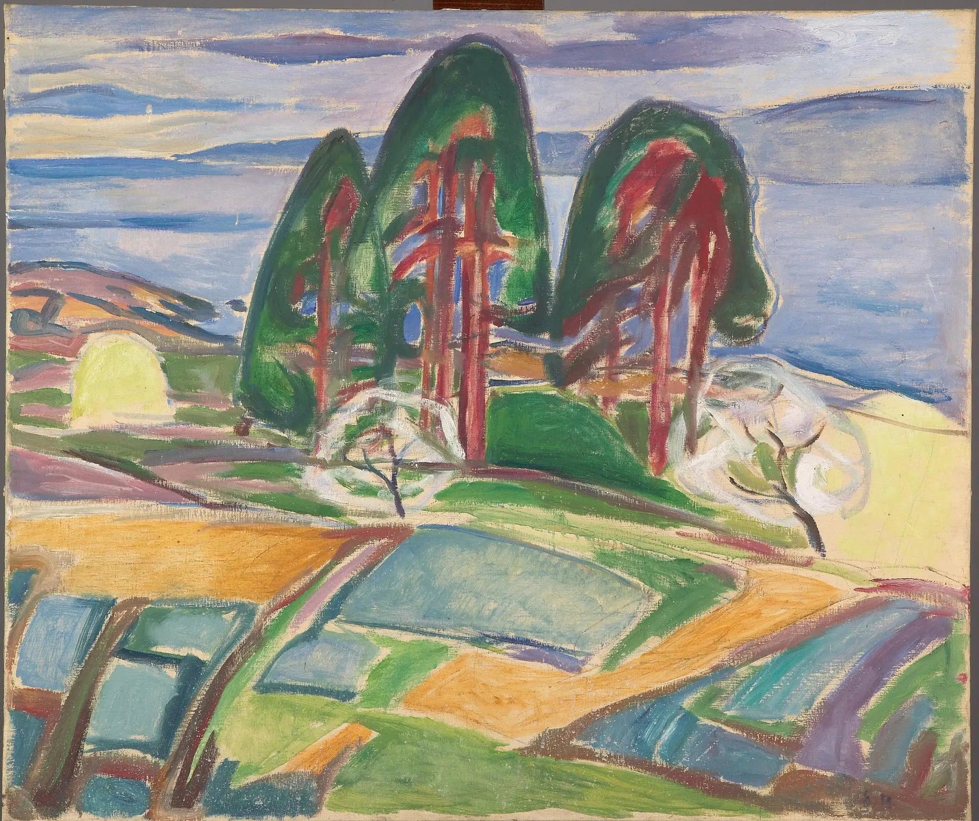 Pins et Arbres fruitiers en fleur - Edvard Munch image 1 copie de tableau peinte à la main