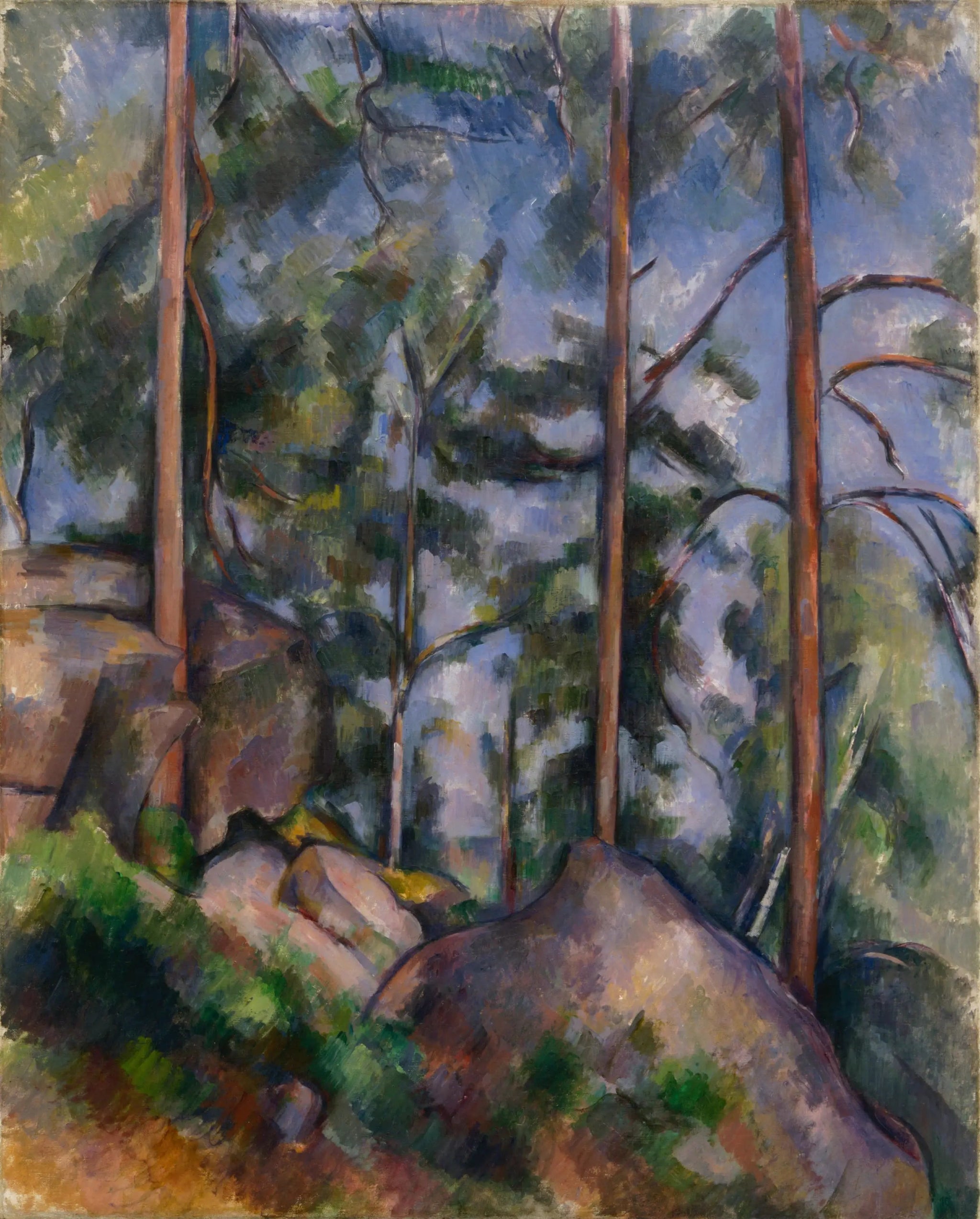 Pins et Rochers, Fontainebleau - Paul Cézanne image 1 reproduction d’œuvre d’art à l’huile