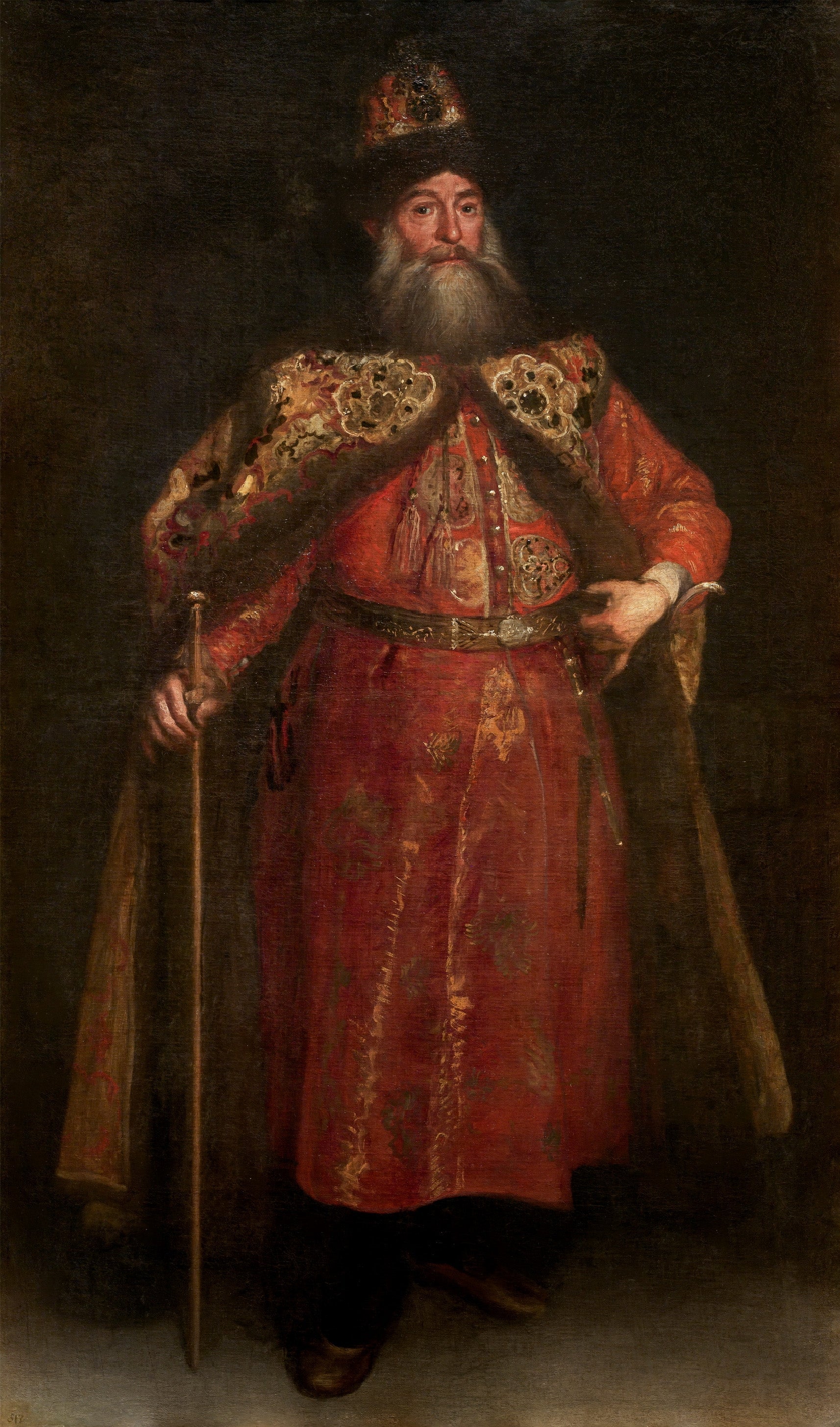 Piotr Ivanovitch Potemkine, ambassadeur de Russie - Juan Carreño de Miranda image 1 copie peinte à la main à l’huile