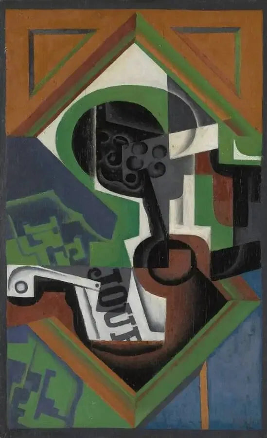 Pipe et compotier aux raisins - Juan Gris image 1 reproduction réalisée par Alpha Reproduction