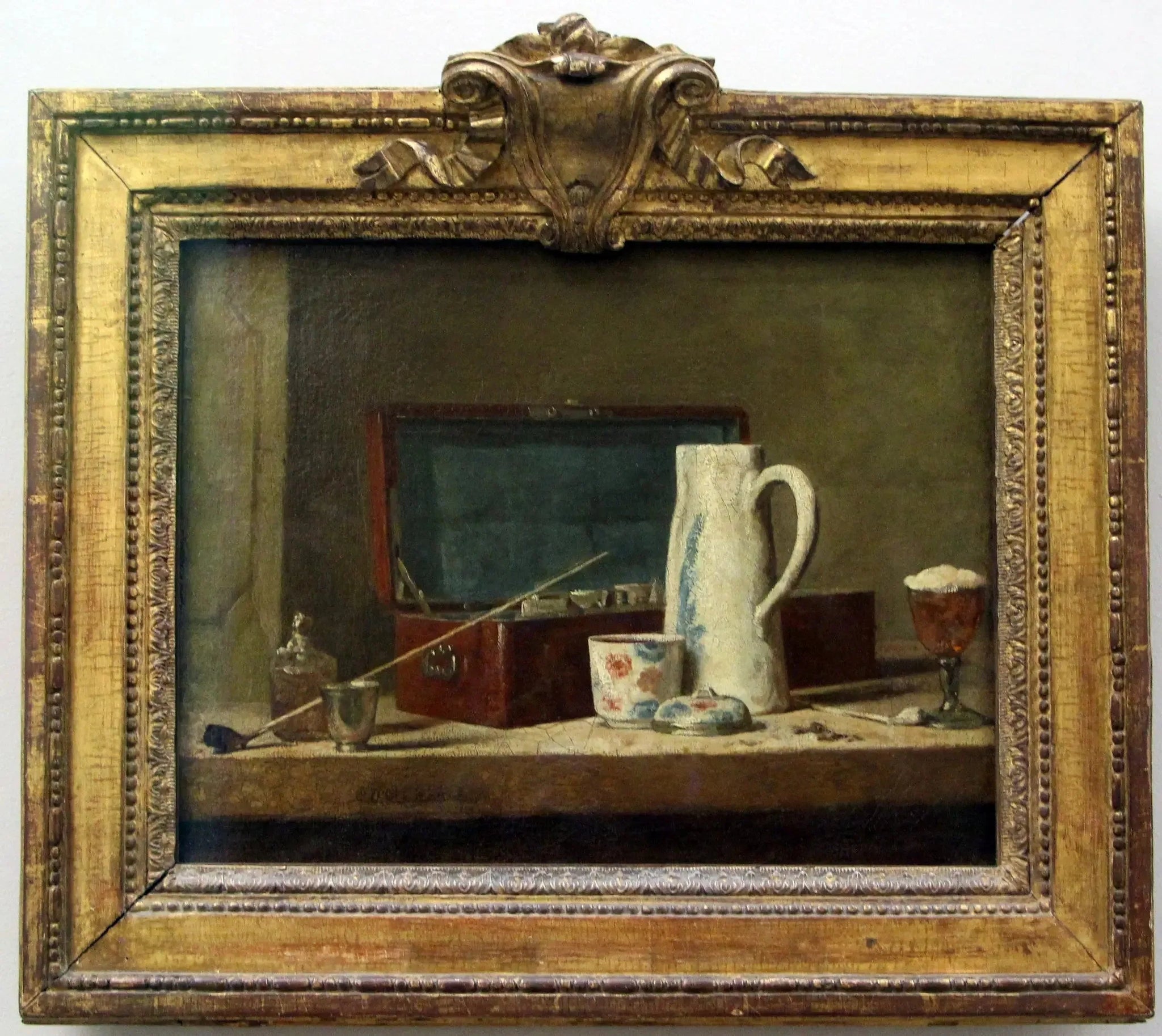 Pipes et vase à boire - Jean Siméon Chardin image 1 reproduction réalisée par Alpha Reproduction