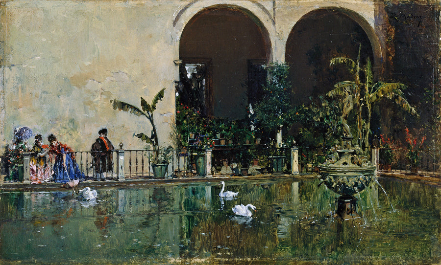 Piscine dans les jardins du Real Alcázar, Séville - Raimundo de Madrazo y Garreta