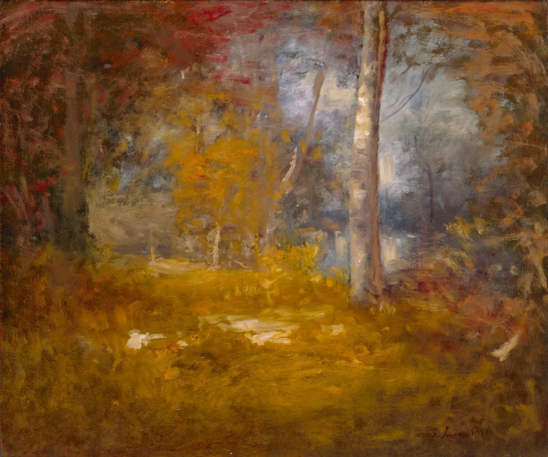 Piscine Woodland - George Inness image 1 tableau peint à l’huile sur toile