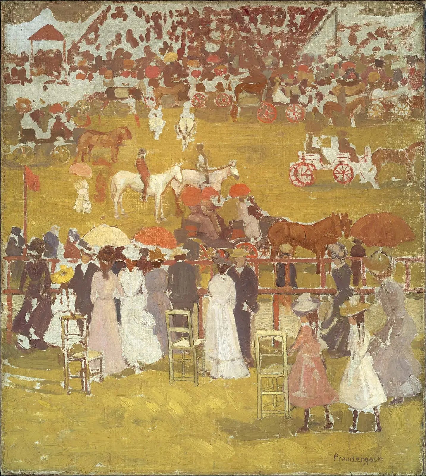 Piste de course - Maurice Prendergast image 1 reproduction artisanale de tableau