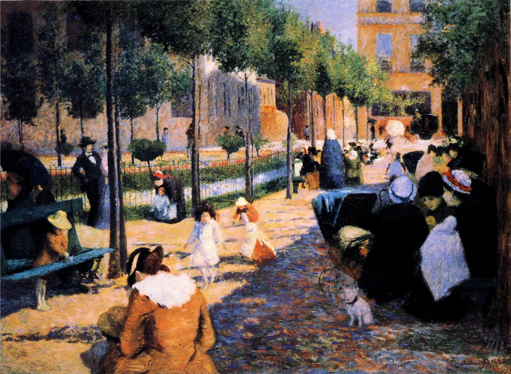 Place d'Anvers, Paris - Federico Zandomeneghi image 1 reproduction de peinture à l’huile