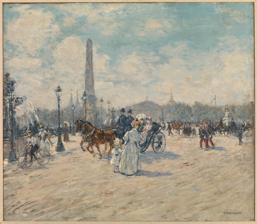 Place de la Concorde, Paris - Jean-François Raffaëlli image 1 copie peinte à la main à l’huile