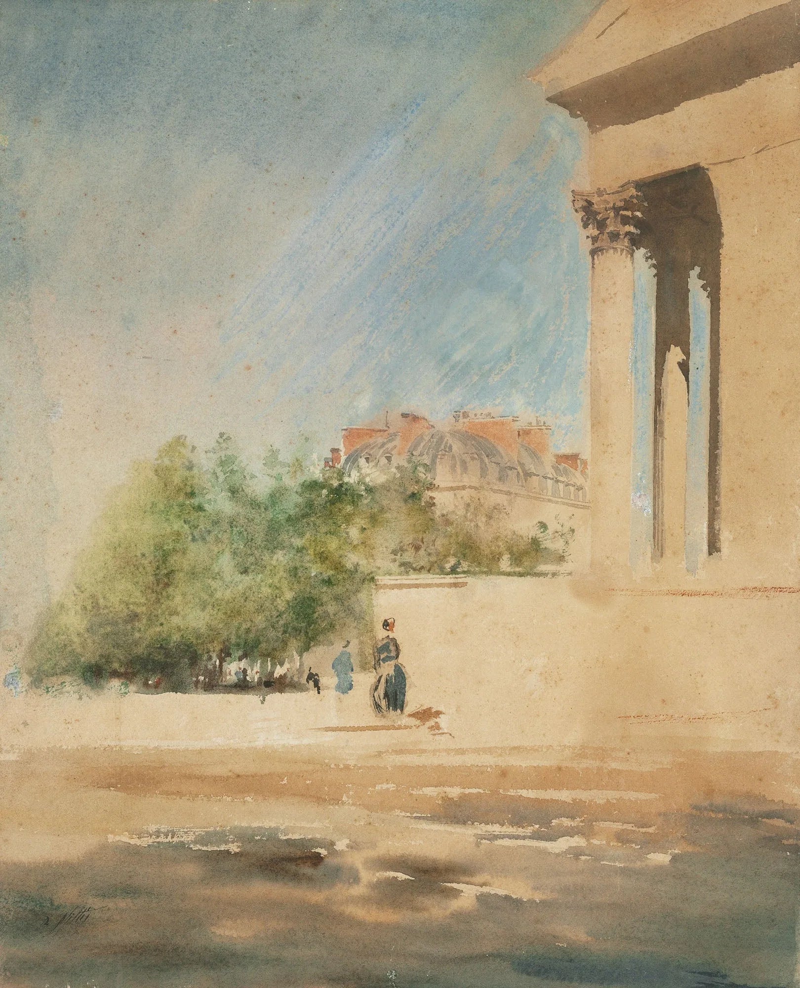 Place de la Madeleine - II - Giuseppe De Nittis image 1 reproduction artisanale de tableau