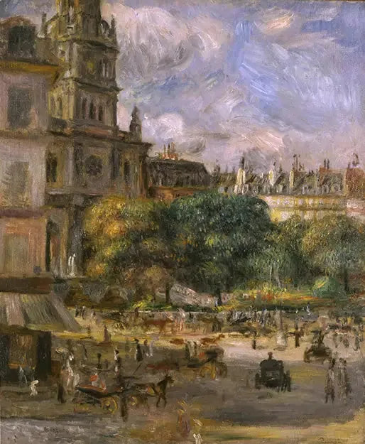 Place de la Trinité, Paris - Pierre-Auguste Renoir image 1 copie de tableau peinte à la main