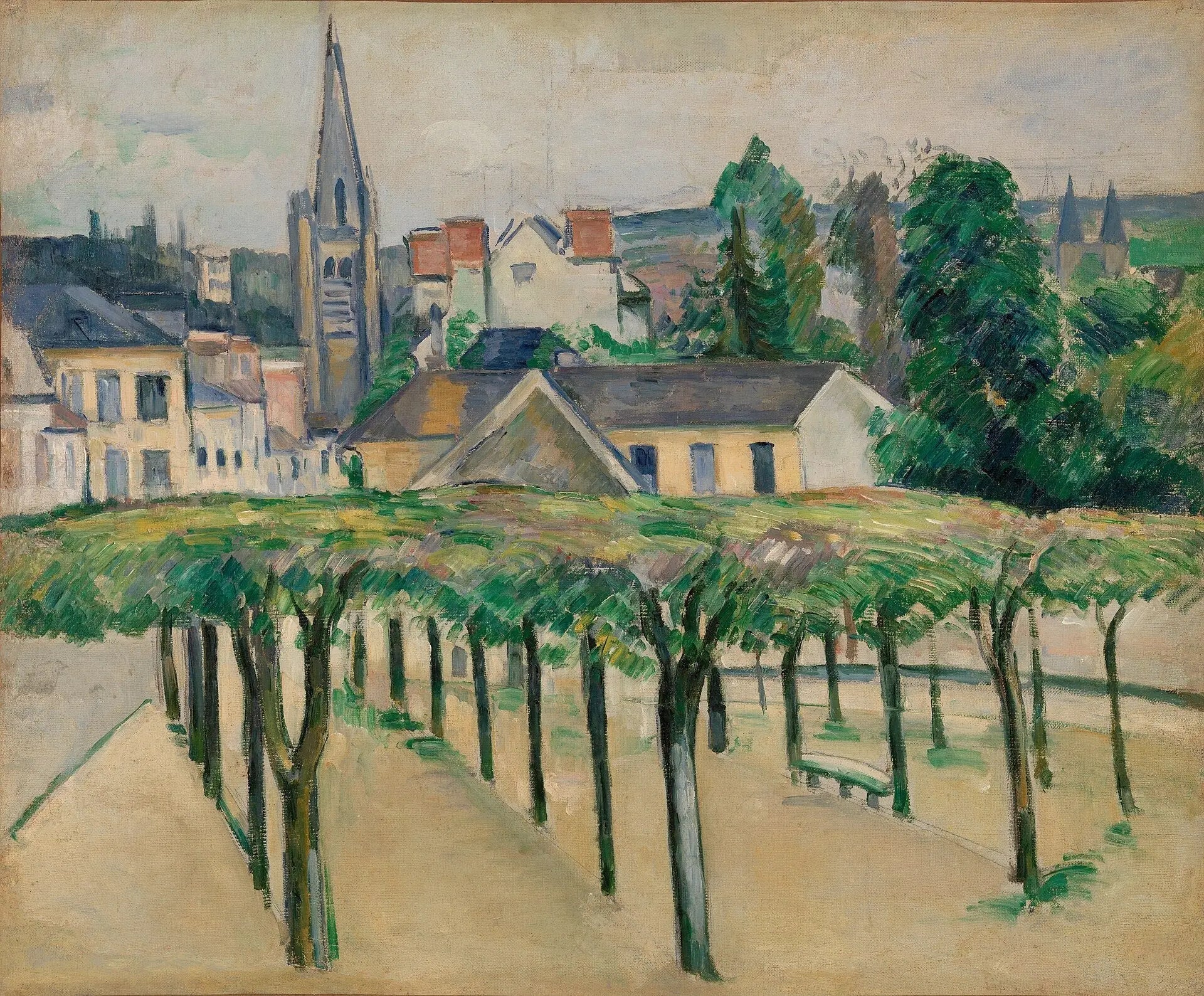 Place de village - Paul Cézanne image 1 tableau peint à l’huile sur toile