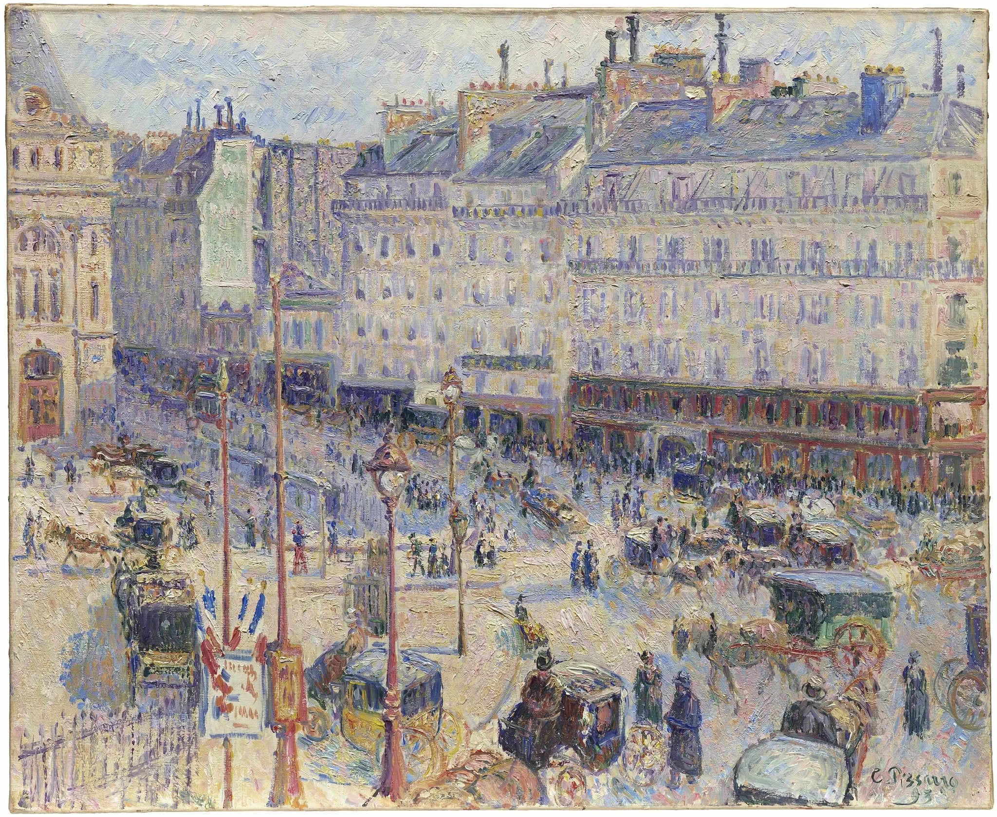 Place du Havre, Paris - Camille Pissarro image 1 copie de tableau peinte à la main