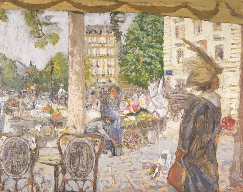 Place Saint-Augustin - Édouard Vuillard image 1 reproduction artisanale de tableau