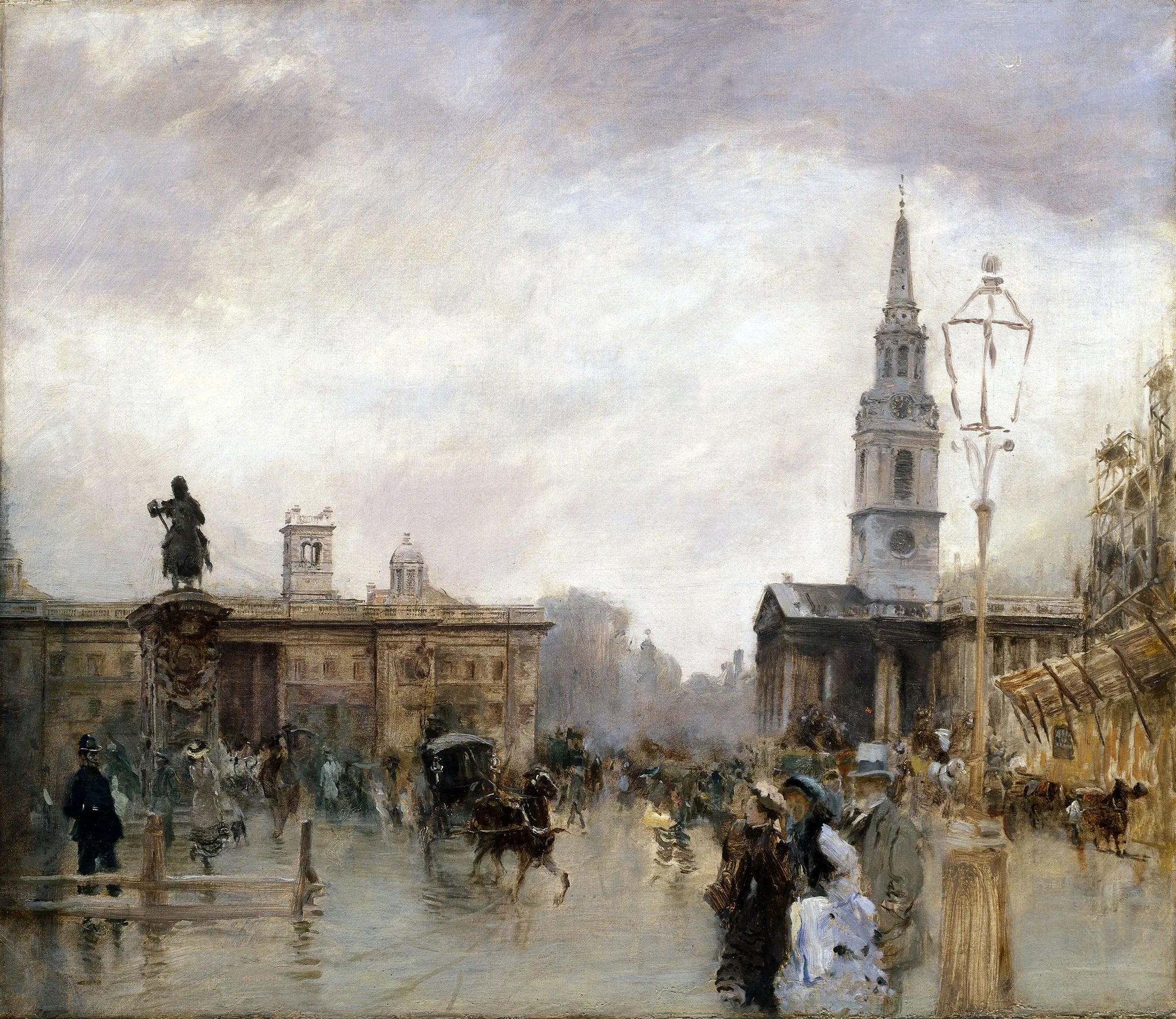 Place Trafalgar - Giuseppe De Nittis image 1 tableau peint à l’huile sur toile