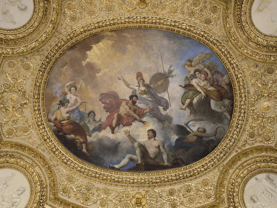 Plafond : L'Homme formé par Prométhée et animé par Minerve. - Jean-Simon Berthélemy