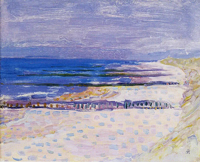 Plage à cinq jetées à Domburg - Piet Mondrian