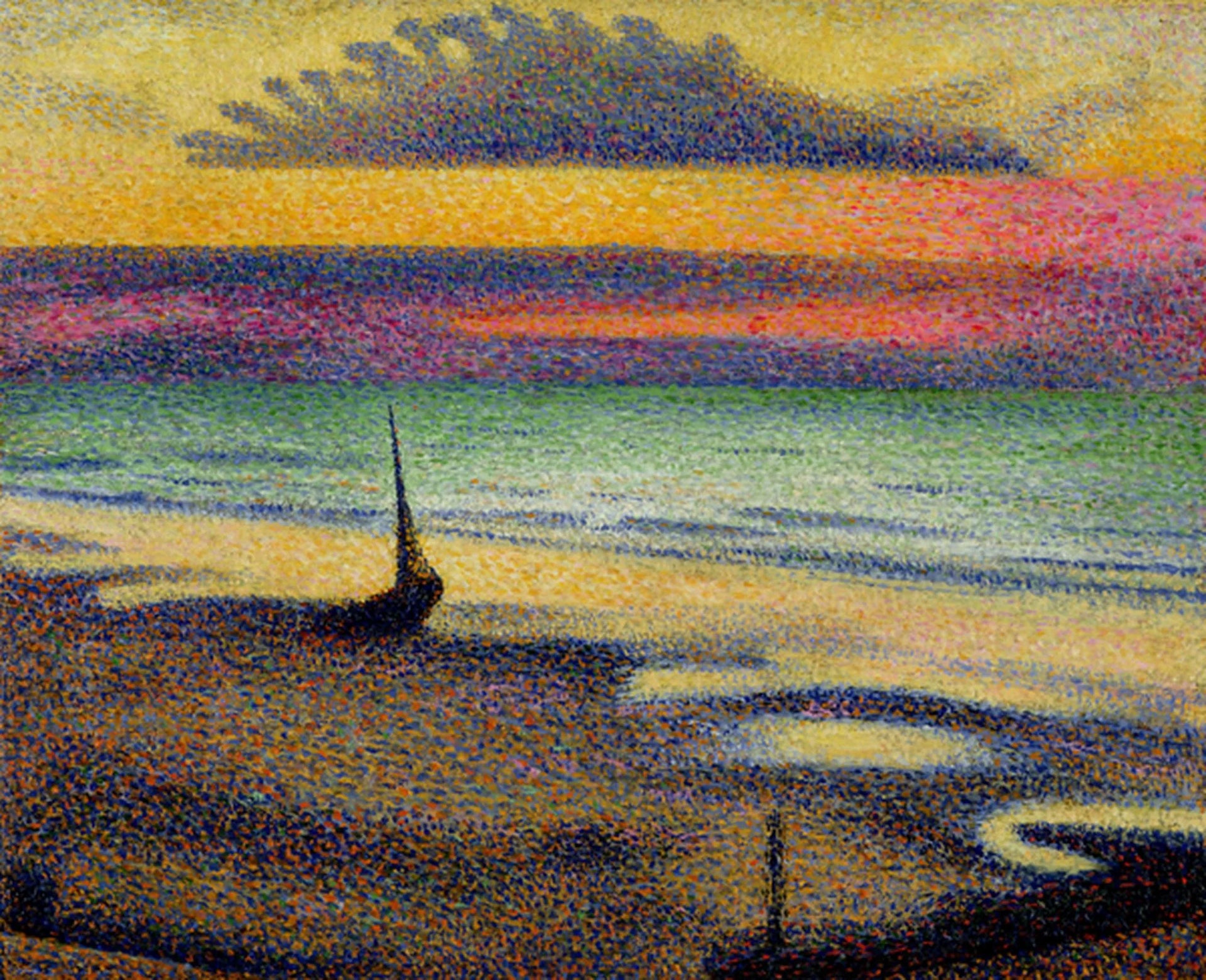 Plage à Heist - Georges Lemmen image 1 reproduction réalisée par Alpha Reproduction