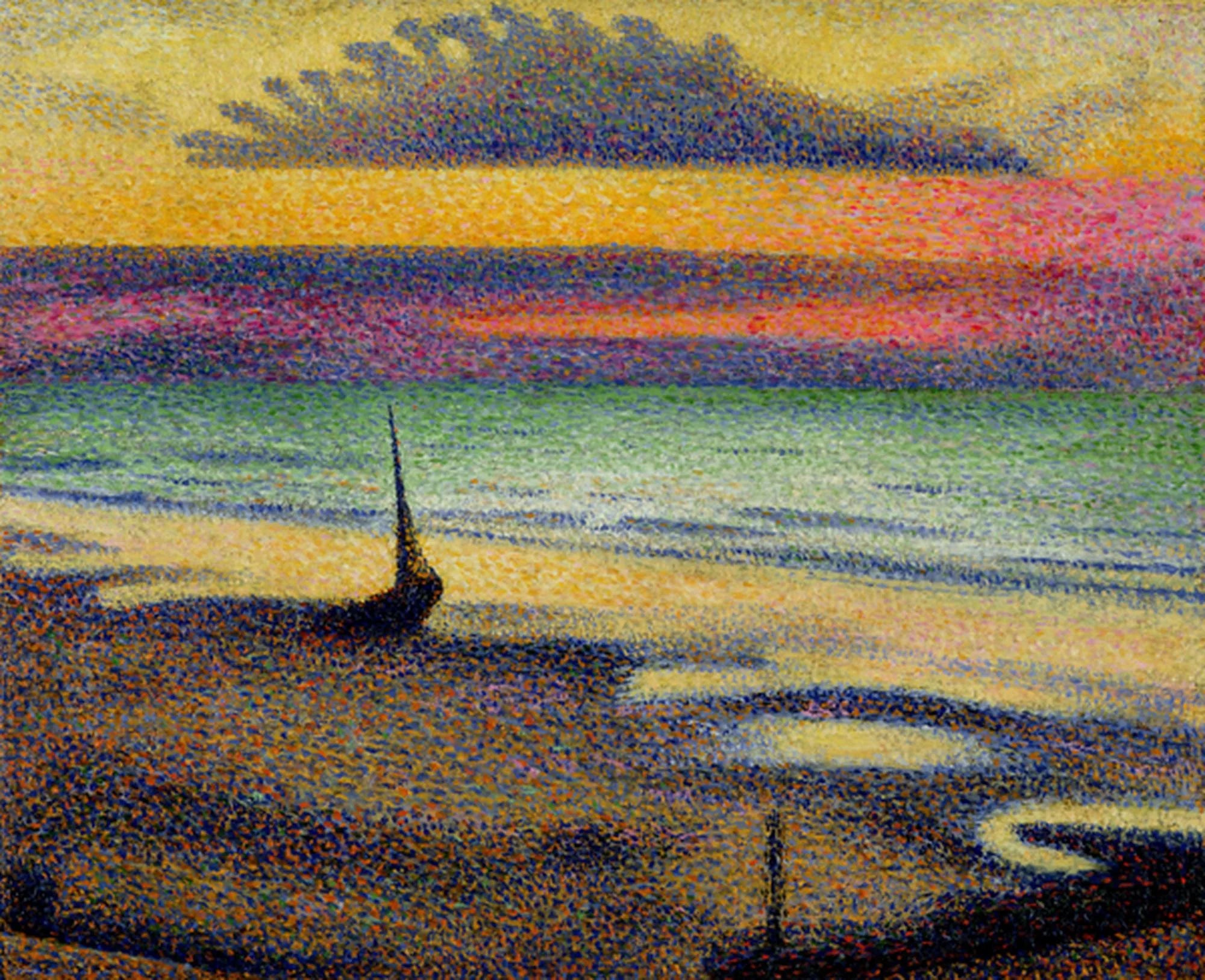 Plage à Heist - Georges Lemmen image 1 reproduction réalisée par Alpha Reproduction