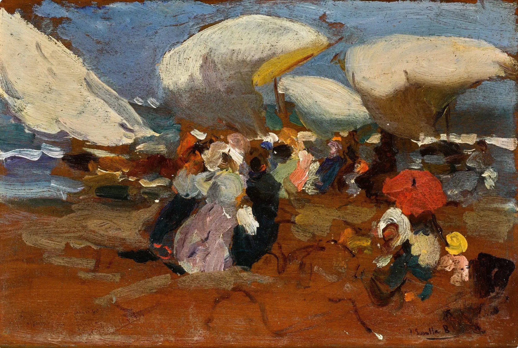 Plage de Valence - Joaquín Sorolla image 1 reproduction de peinture à l’huile