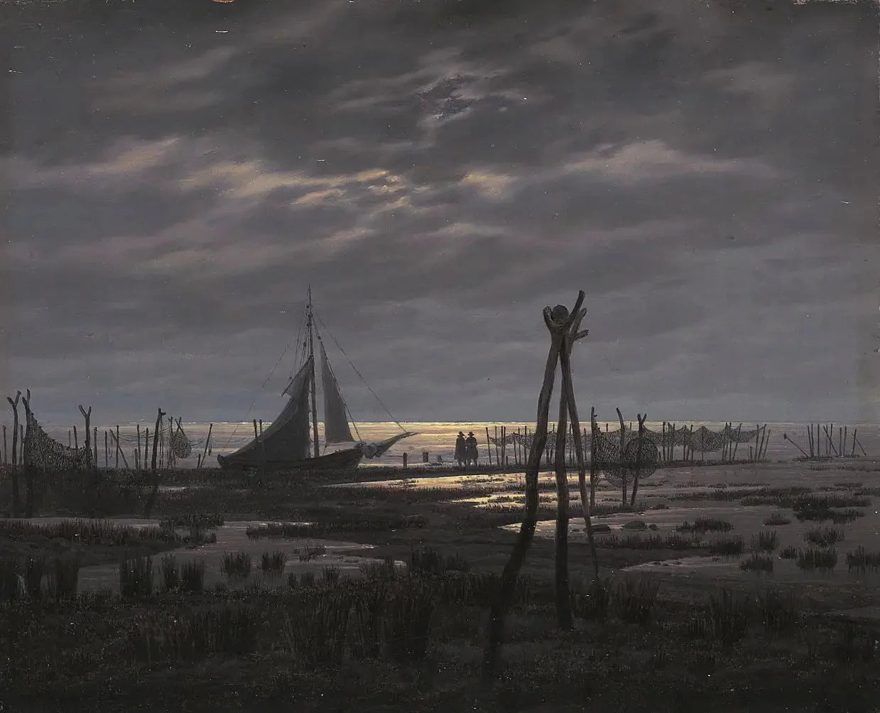 Plage marécageuse - Caspar David Friedrich image 1 reproduction de peinture à l’huile