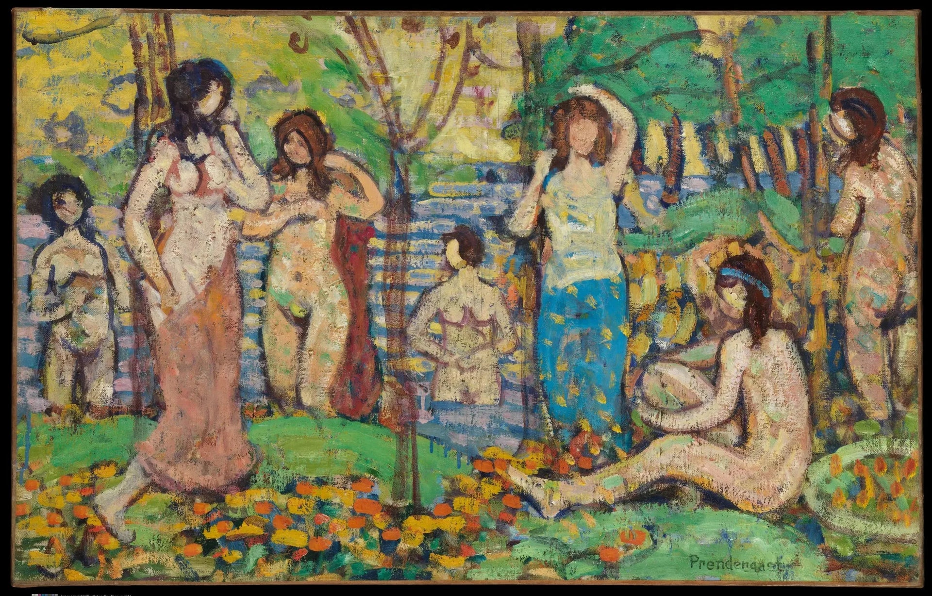 Plage n°3 - Maurice Prendergast image 1 reproduction artisanale de tableau