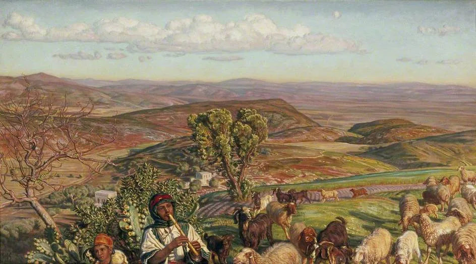 Plaine d'Esdraelon vue des hauteurs au-dessus de Nazareth - William Holman Hunt image 1 reproduction de peinture à l’huile