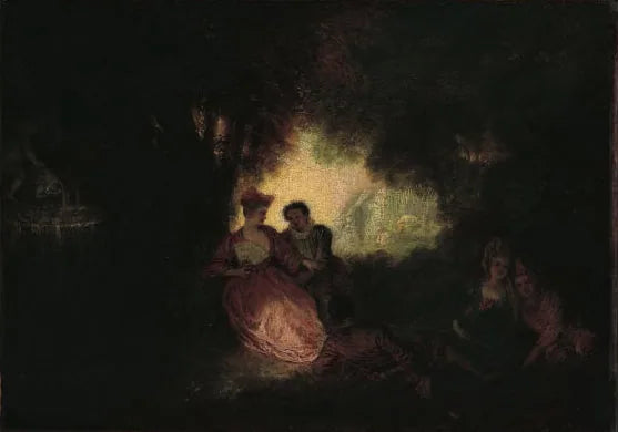 Plaisir d'été - Antoine Watteau image 1 reproduction artisanale de tableau