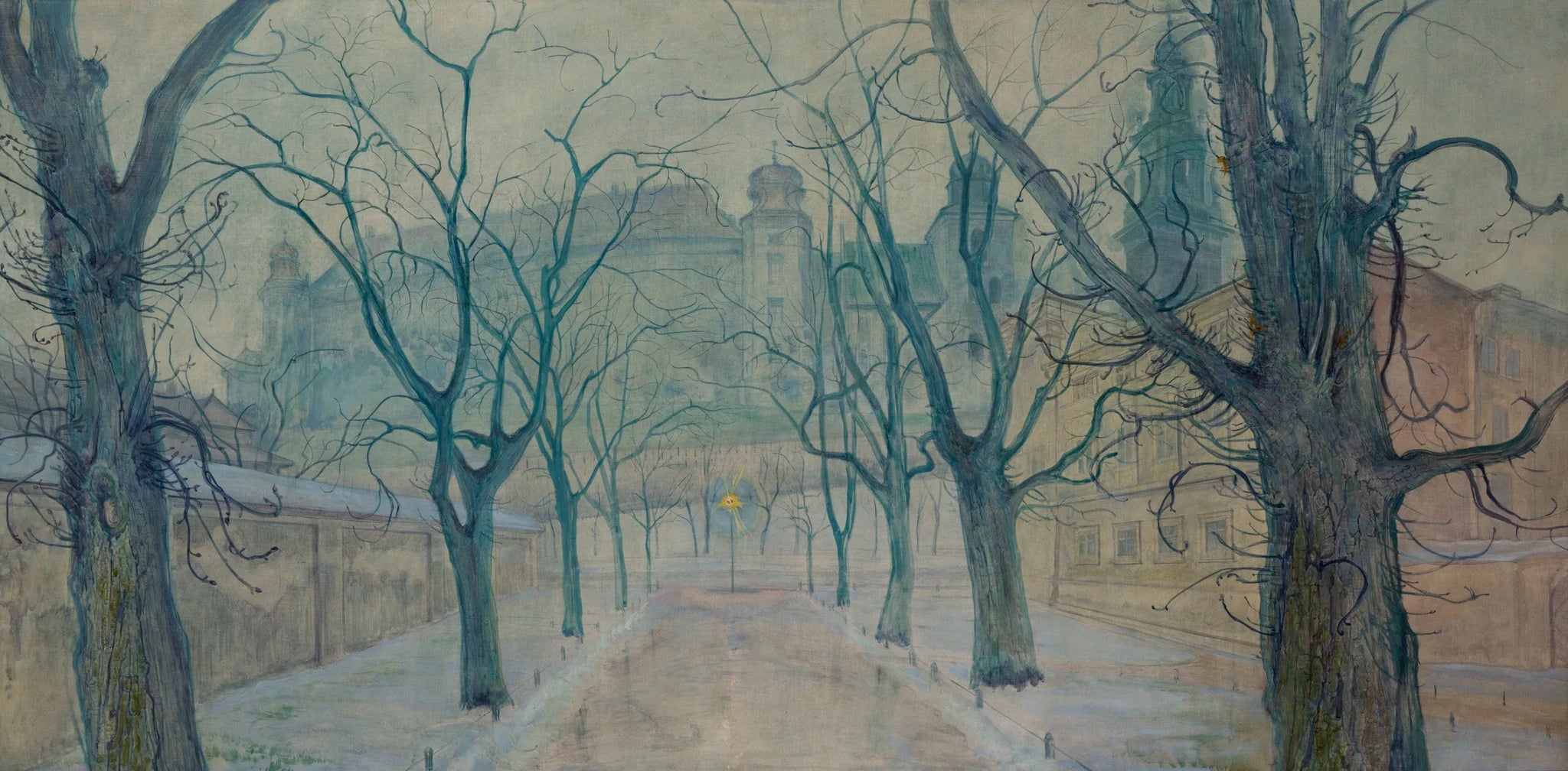 Planty Park with a view of Wawel Castle - Stanisław Wyspiański image 1 copie de tableau peinte à la main