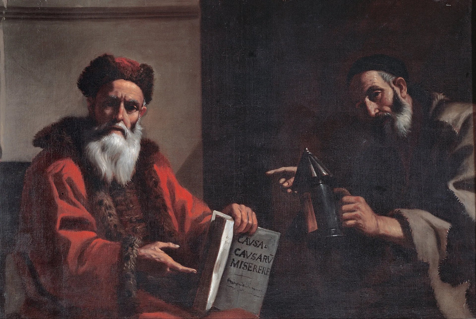 Platon et Diogène - Mattia Preti image 1 reproduction artisanale de tableau