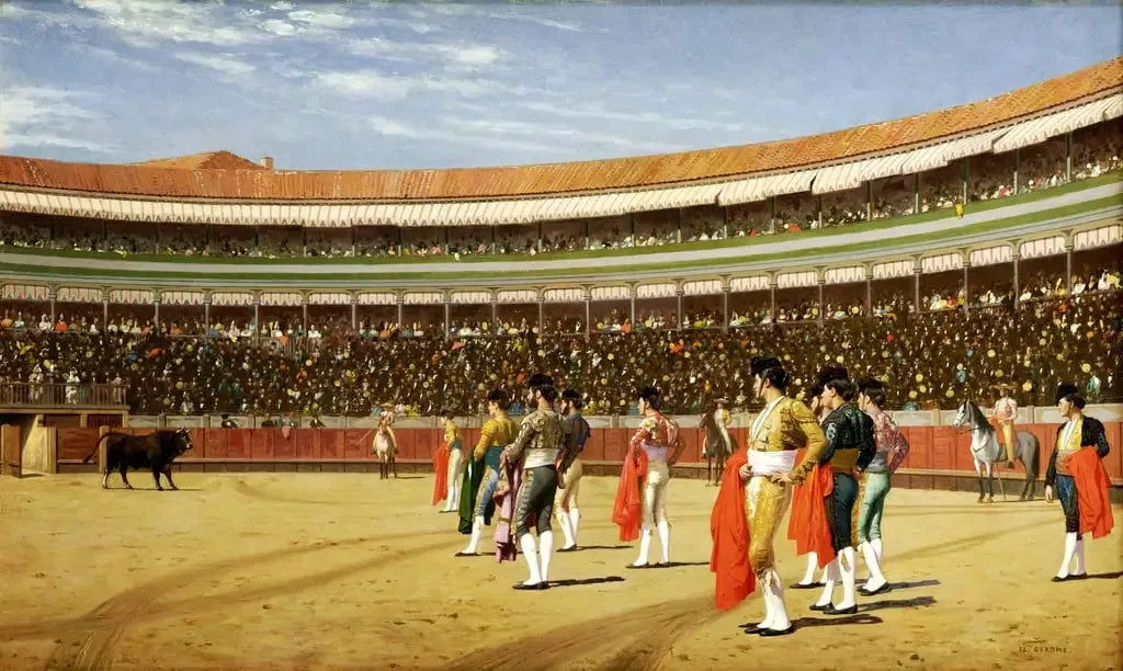 Plaza de toros : l'entrée du taureau - Jean-Léon Gérôme image 1 reproduction de peinture à l’huile